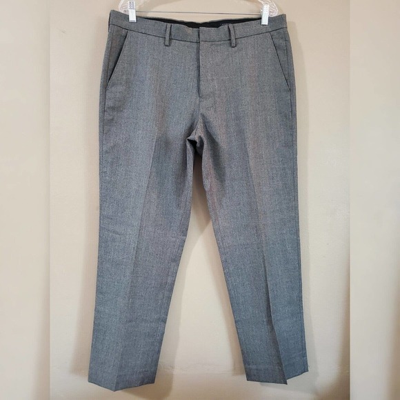 J. Crew Other - J Crew Mens Slim Bedford Wool Dress Pants Size 36 x 30 Gray Straight Leg